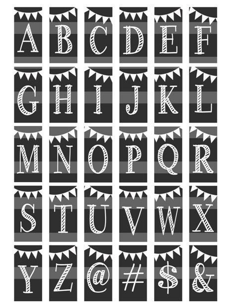 Chalkboard Lettering Alphabet Chalkboard Lettering Alphabet
