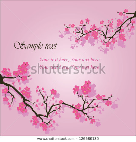 Cherry Blossom Tree Card