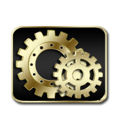 Control Panel Icon Black Gold