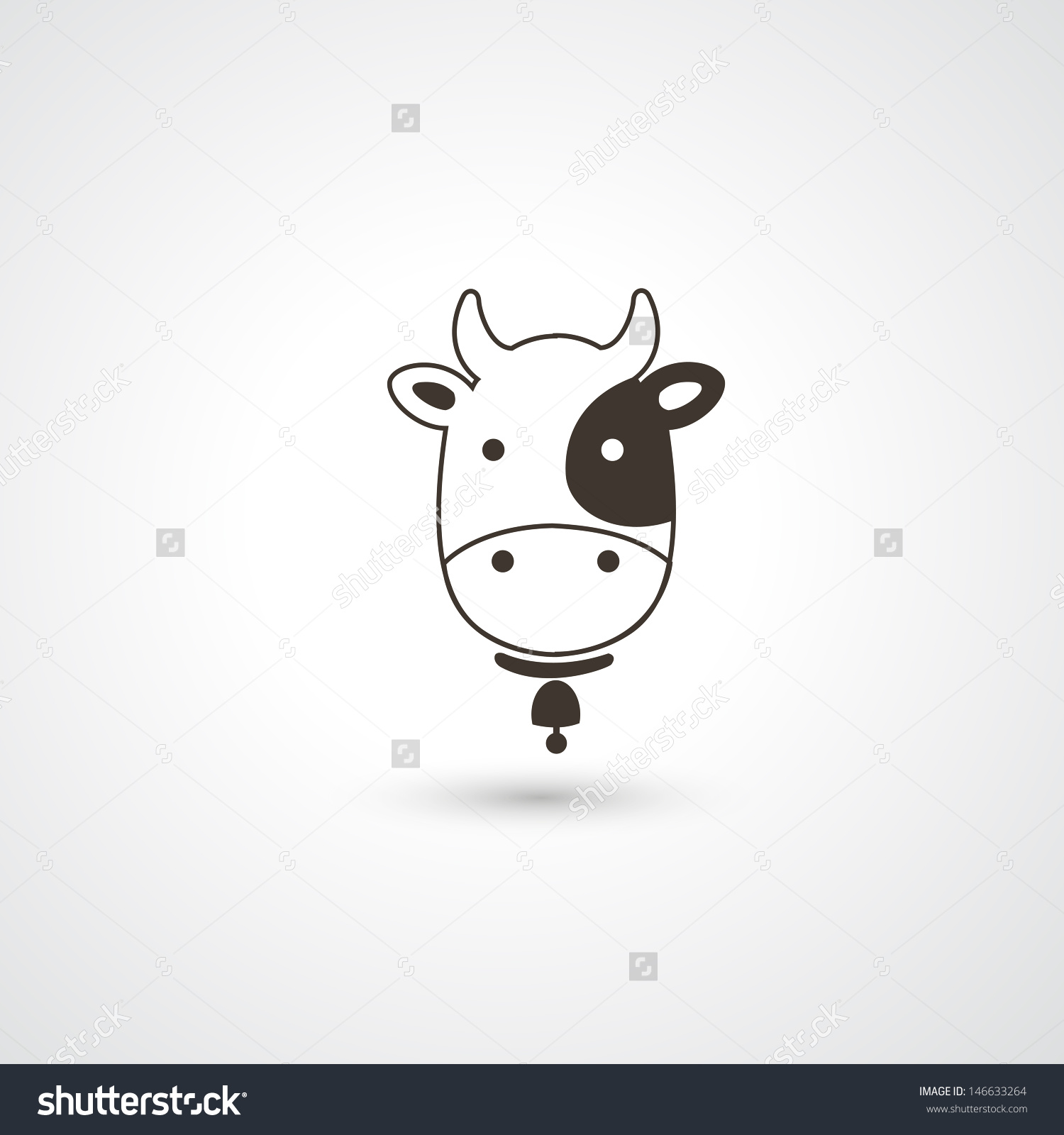 Cow Head Vector