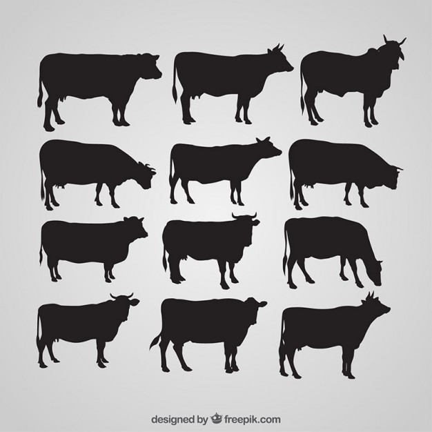 Cow Silhouette Vector Free