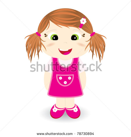 Cute Little Girl Vector