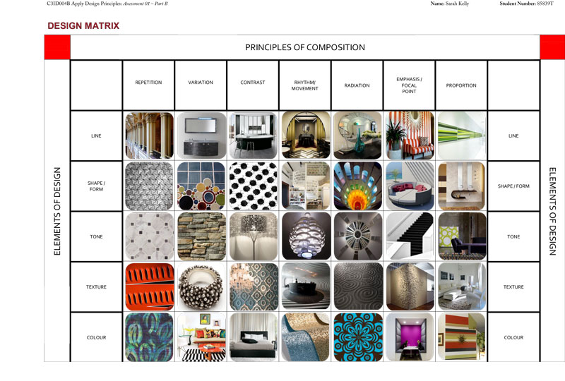 Design Principles and Elements Matrix