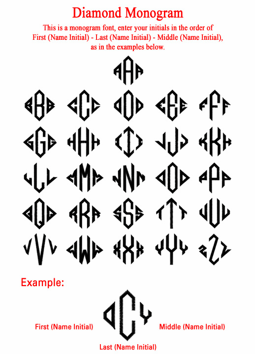 Diamond Monogram Font Free