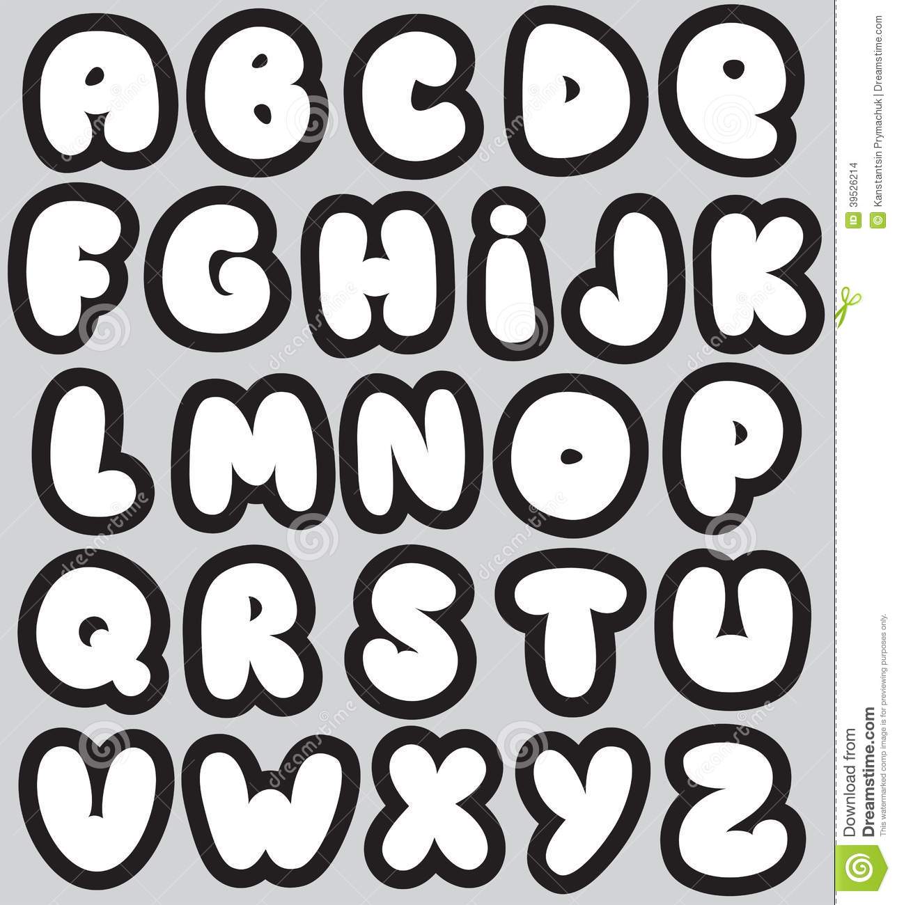 Different Fonts Alphabet Letters