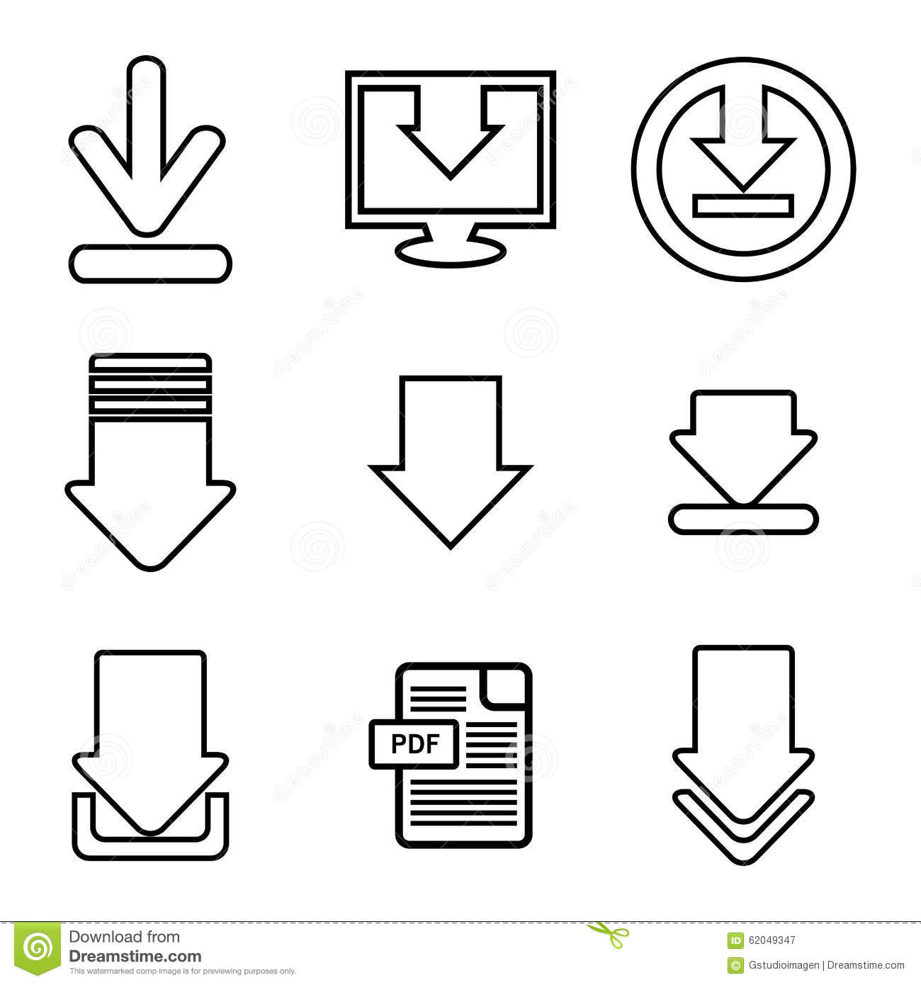 Download Button Icon Vector