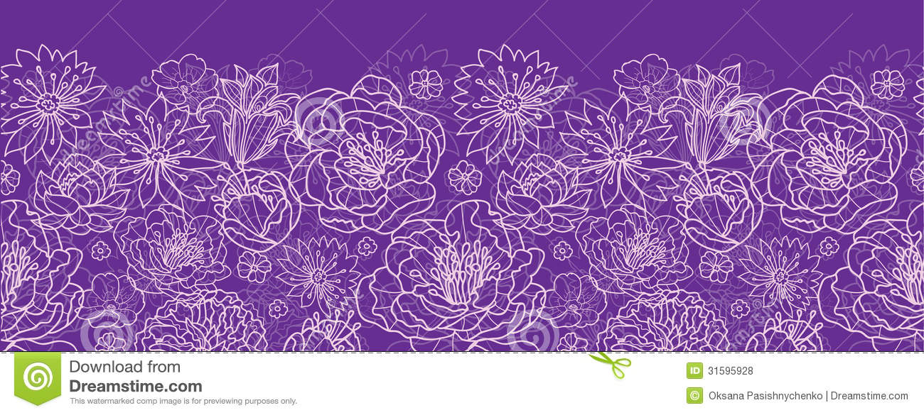 Elegant Purple Lace Border Horizontal