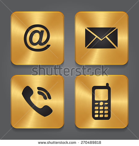Email Envelope Icon Gold