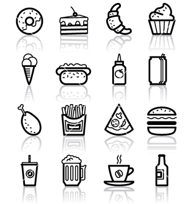 15 Fast Food Vector Stock Images