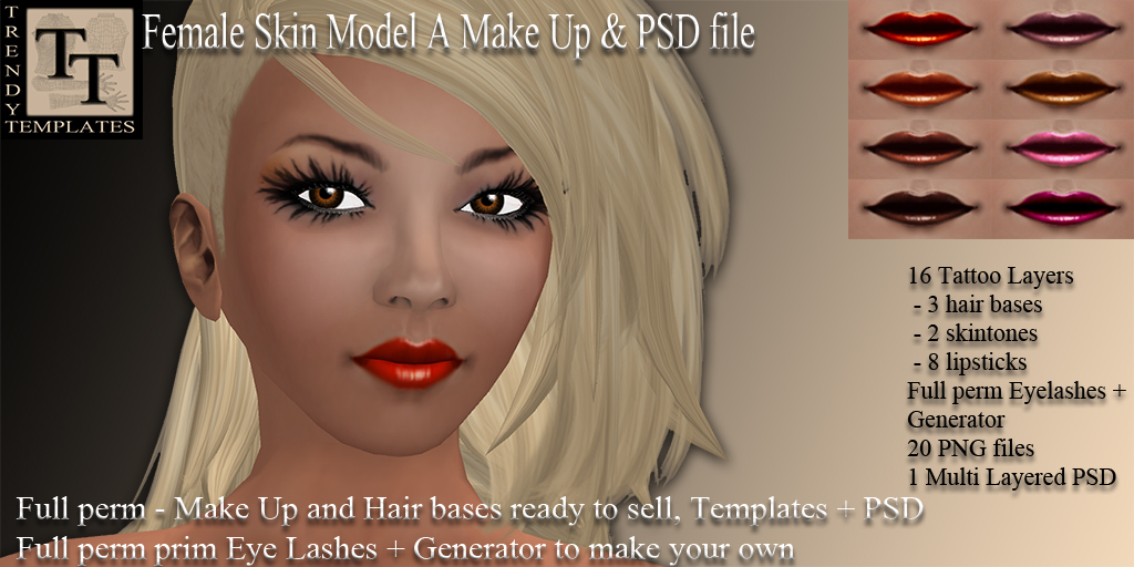 Female Model with Hair Template