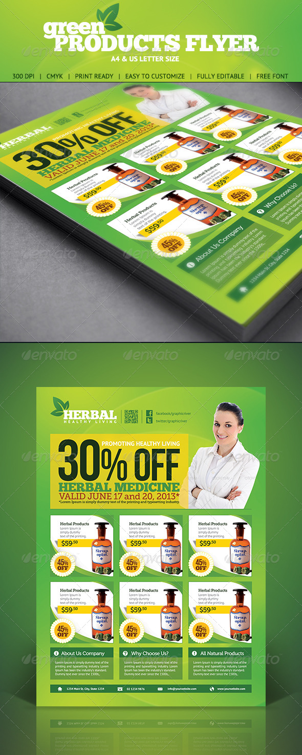 Flyer Green Product