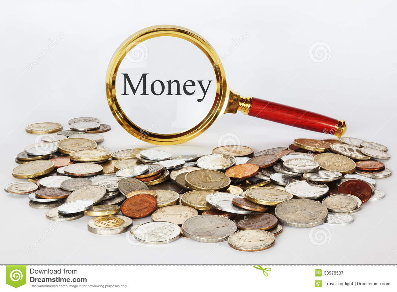 Focus Magnifying Glass Money