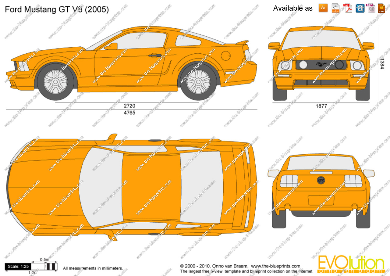 Ford Mustang GT Drawing