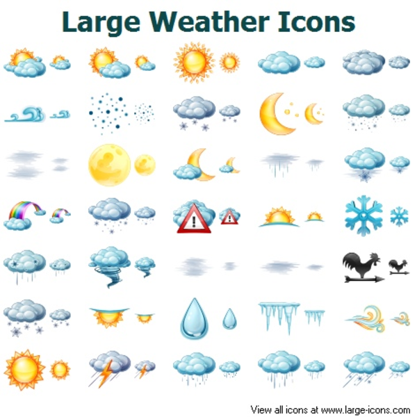Free Clip Art Weather Forecast Icons