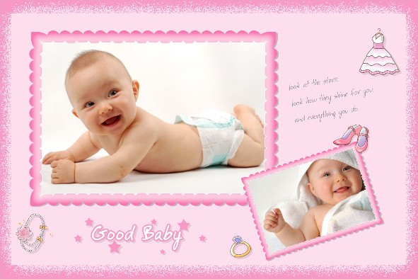 14 PSD Photoshop Templates For Baby Images