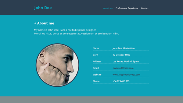 Free Resume Website Template Free Resume Website Template