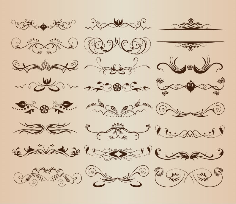 Free Vintage Vector Decorative Elements