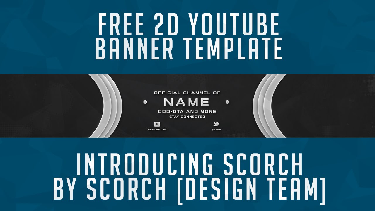 Free YouTube Banner Template PSD