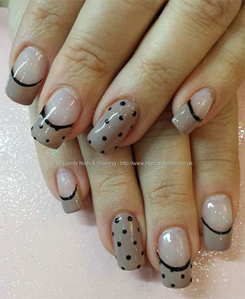 French Design Nail Art Dots