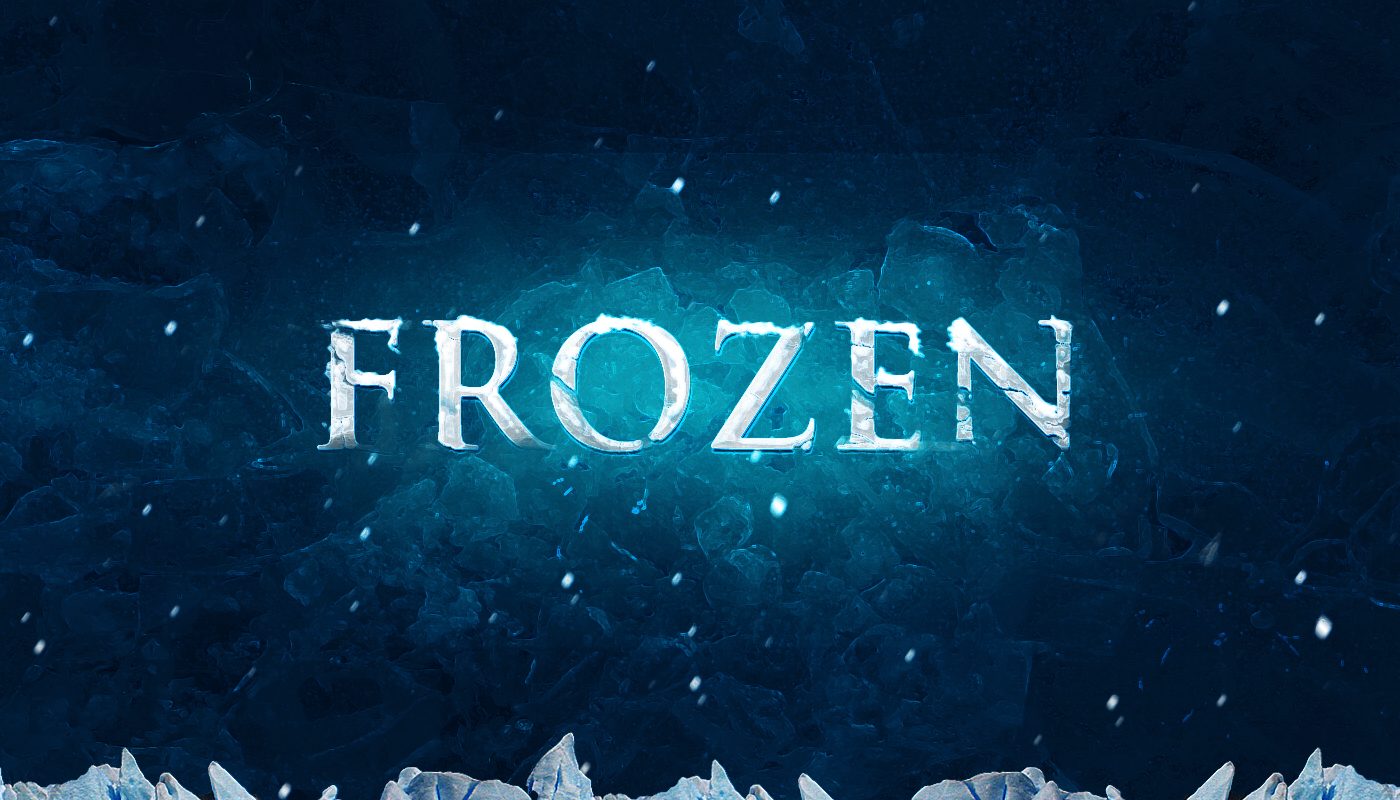 Frozen Text Effect Photoshop