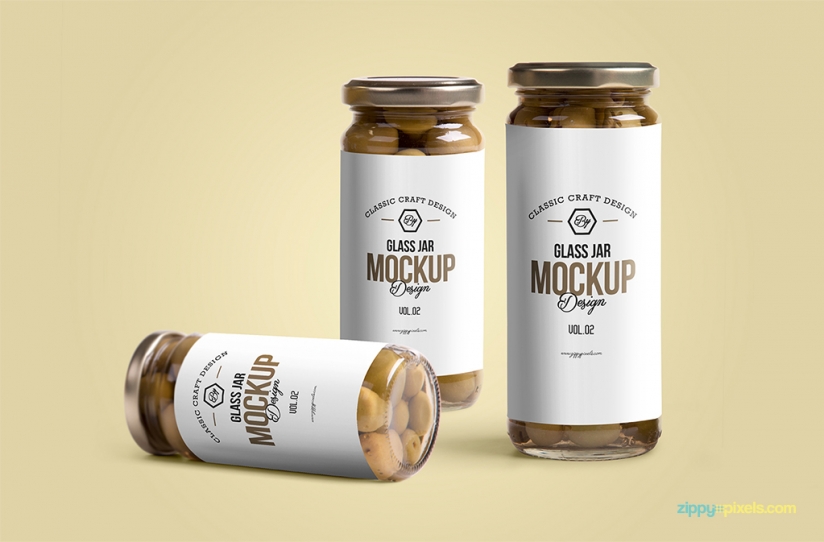 Glass Jar Mockup Free