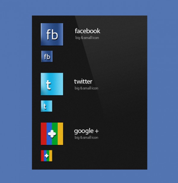 Google Plus Twitter Facebook Icons