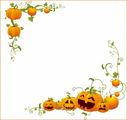 Halloween Pumpkin Corner Frame Halloween Pumpkin Corner Frame