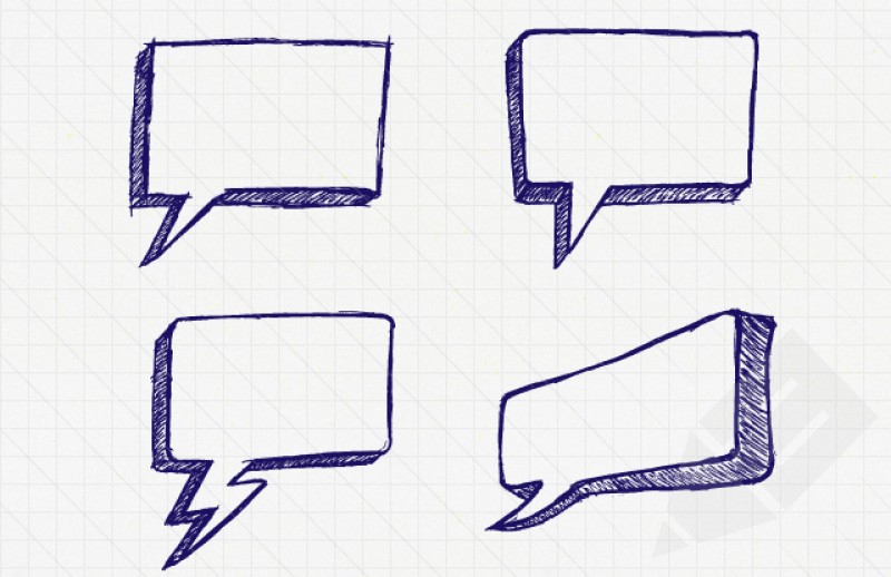 Hand Drawn Speech Bubbles