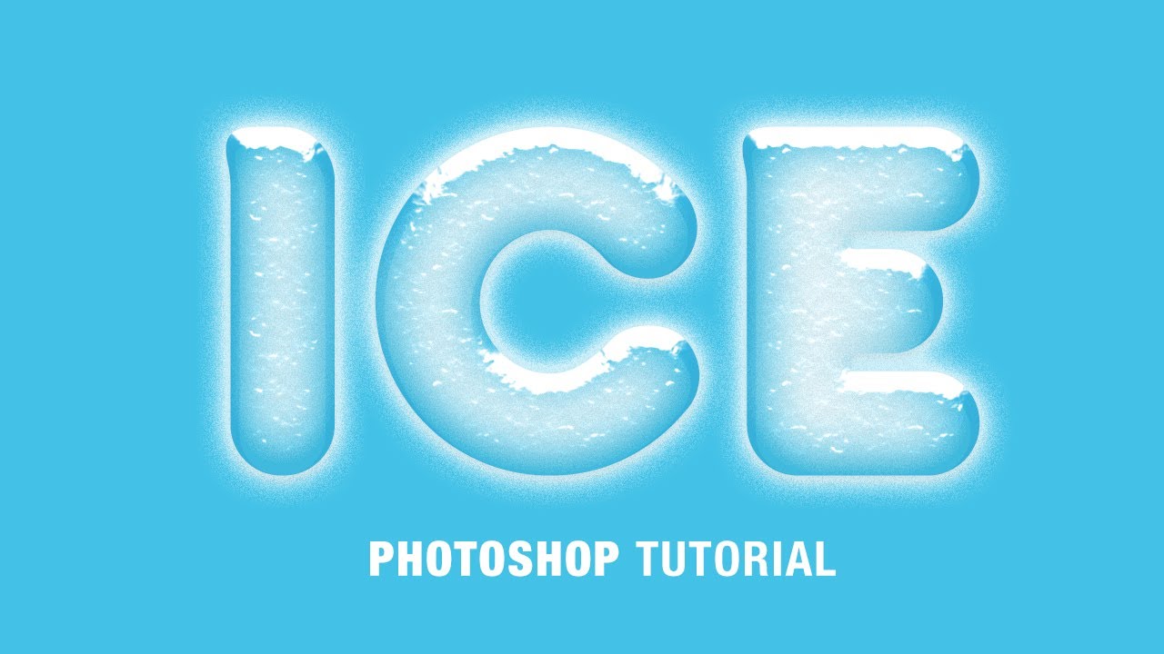 Ice Letters Photoshop