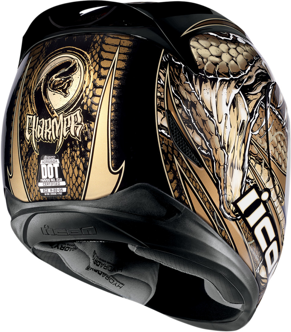 Icon Motorcycle Helmets Black and Gold