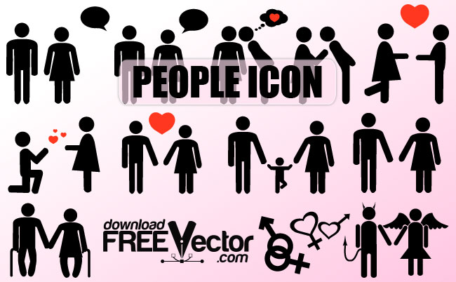 Icon People Vector Silhouette Icon People Vector Silhouette