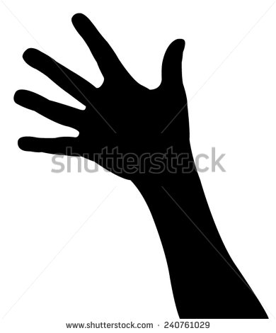 Lady Hand Silhouette Vector