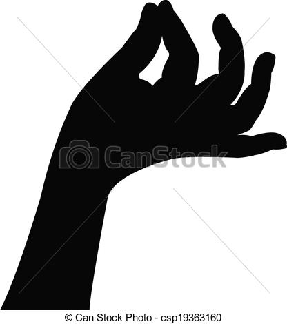 Lady Hand Silhouette Vector