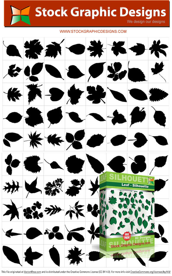 Leaves Silhouette Vector Free