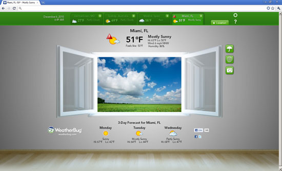 Live Weather Desktop Windows 7