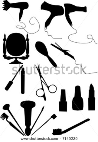 Make Up Silhouette Vector