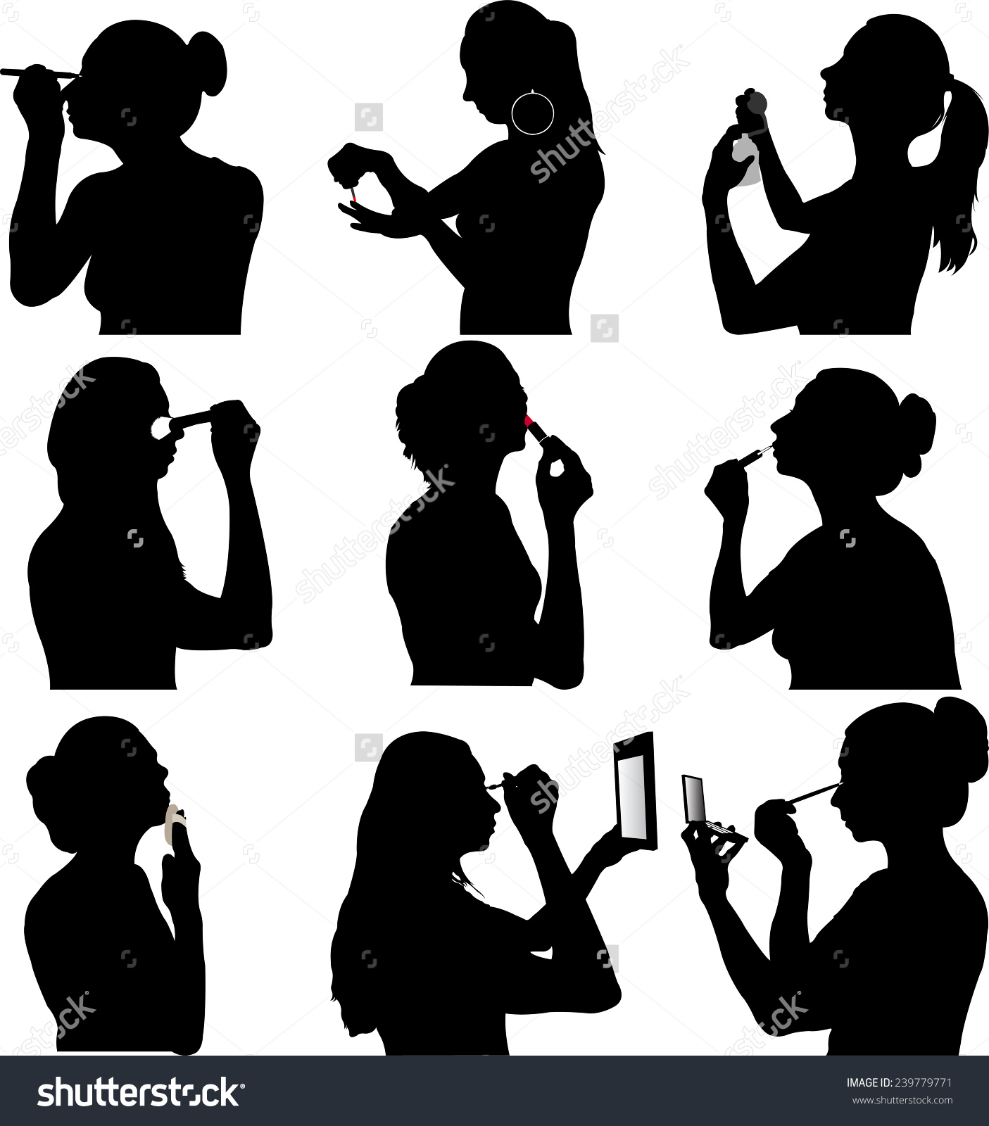 Make Up Silhouette Vector