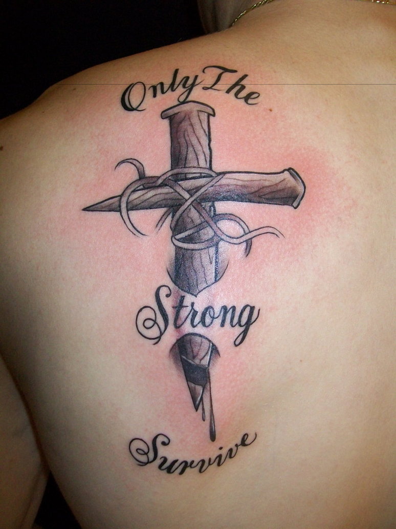 Man Cross Tattoo Designs