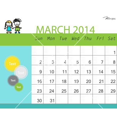 March 2014 Calendar