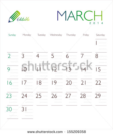 March 2014 Calendar