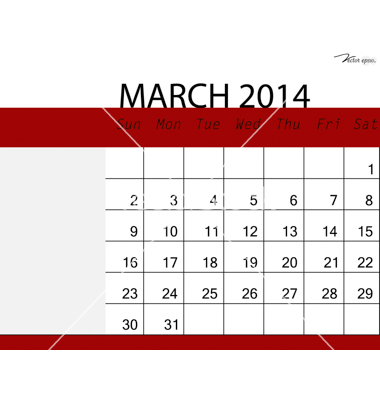 March 2014 Calendar