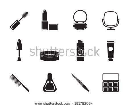 Mirror Make Up Silhouette Vector