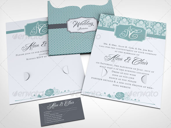 Mock Up Wedding Invitation