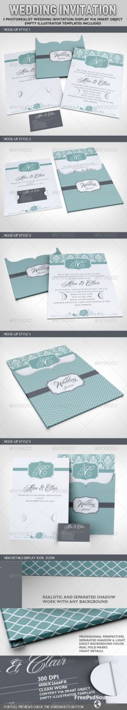 Mock Up Wedding Invitation