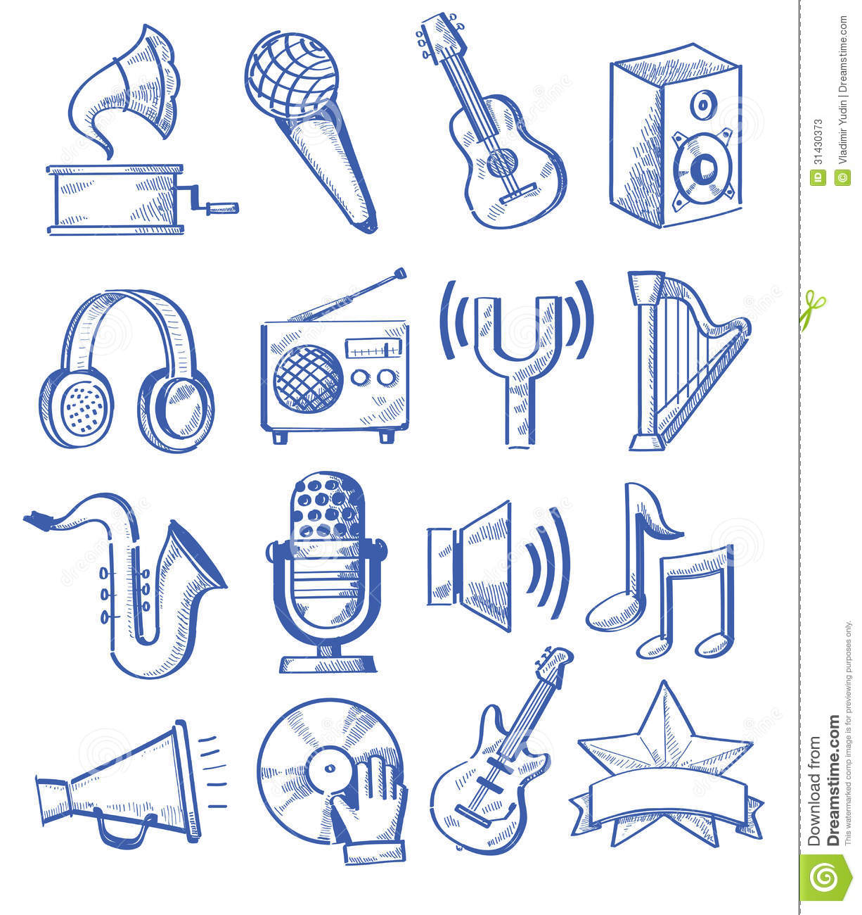 Music Hand Drawn Icons