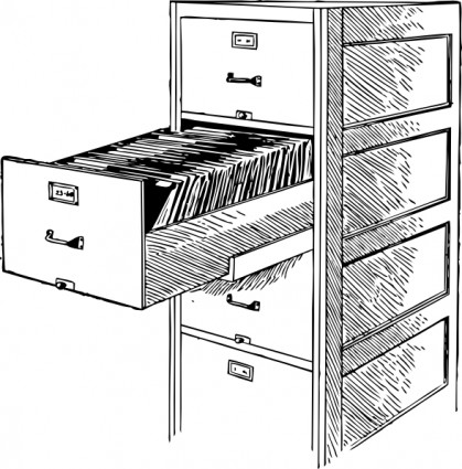 Open Drawer File Cabinet Clip Art