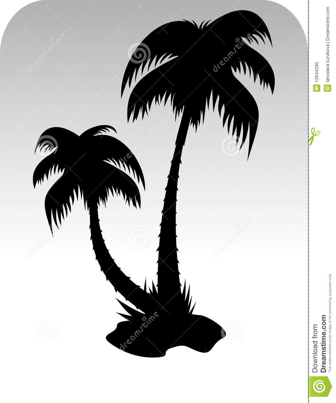 Palm Tree Silhouette Vector Art