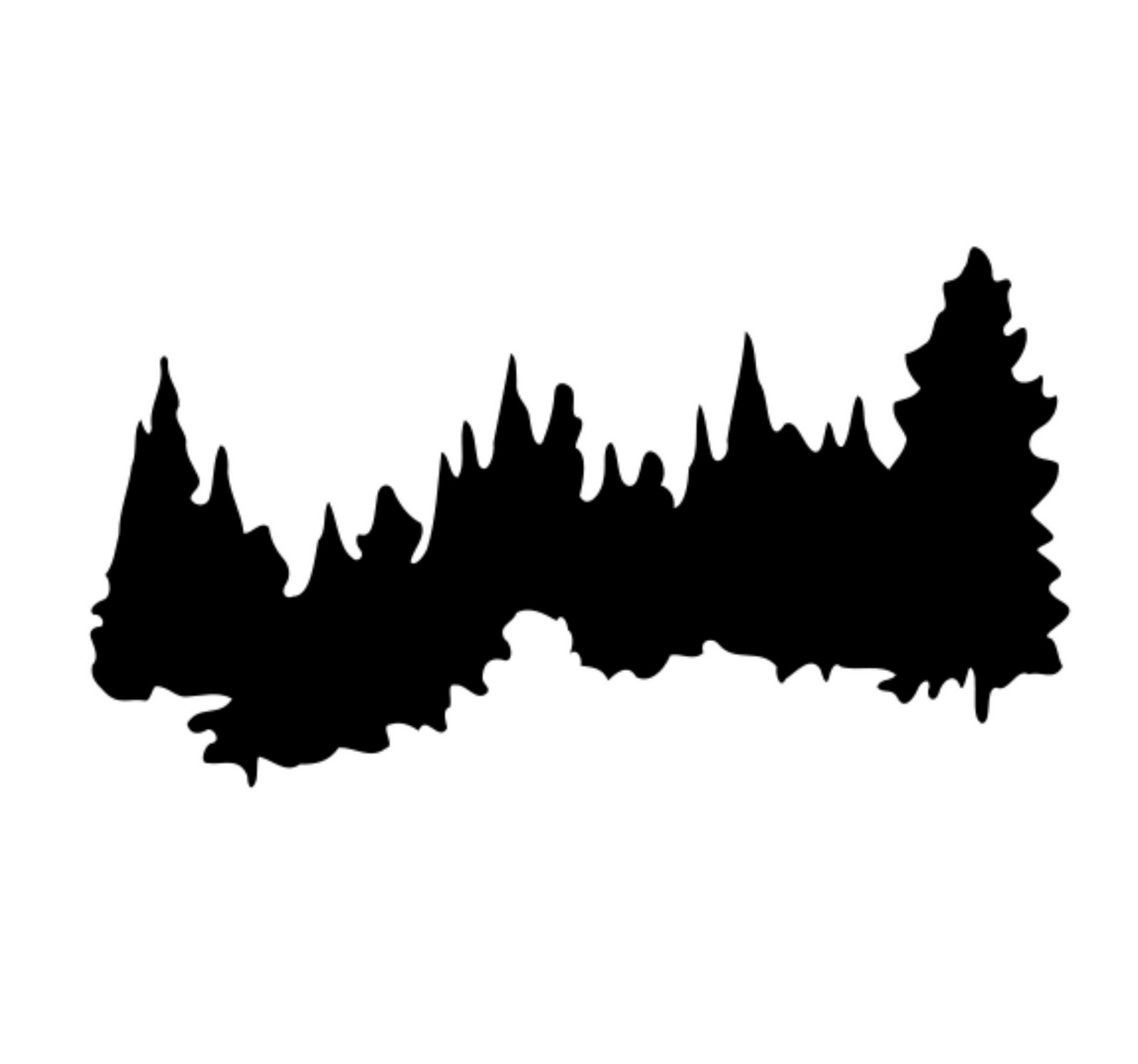 Pine Tree Forest Silhouette Clip Art