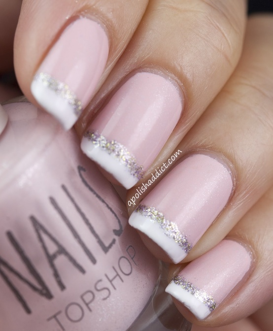 Pink French Tip Nail Art Pink French Tip Nail Art