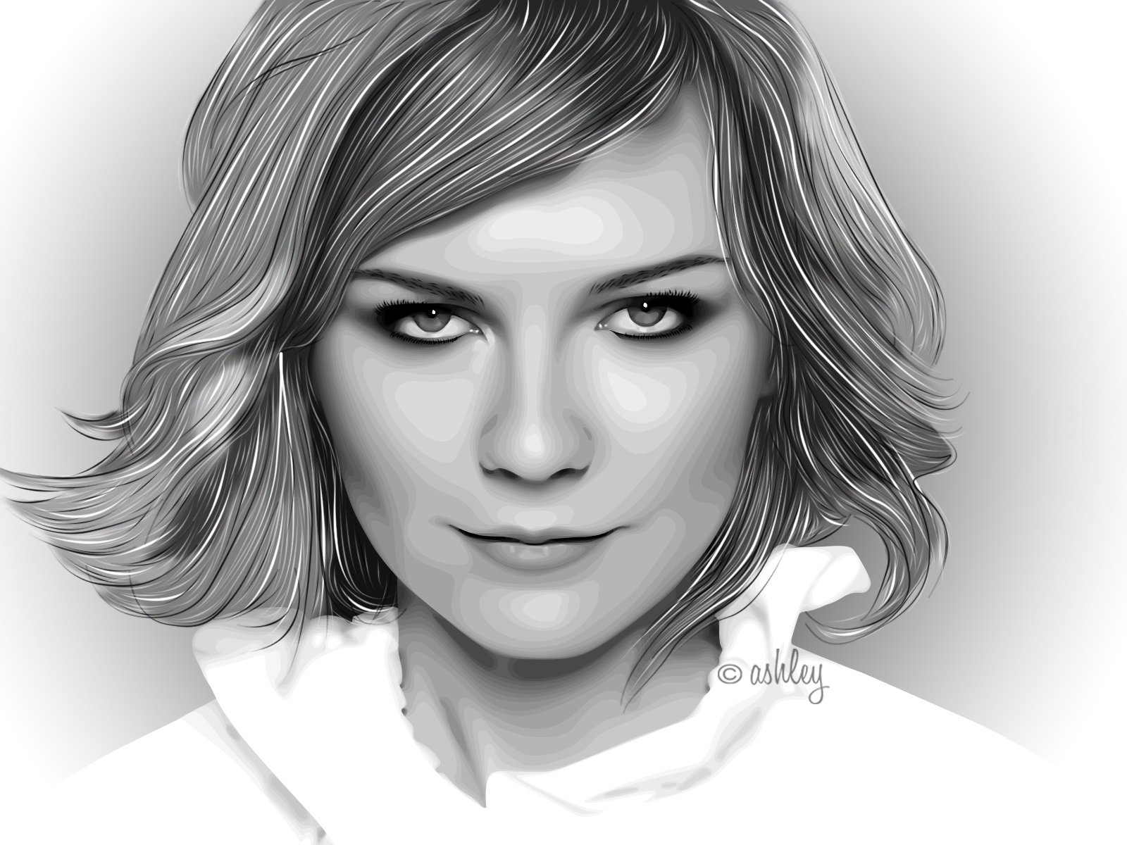 Portrait of Black and Kirsten Dunst